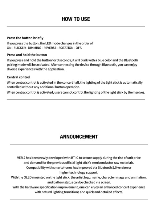 Stray Kids Official Light Stick Ver.2 | SKZ Concert Fanlight