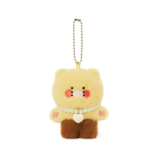 KAKAO Friends Choonsik & Ryan Pearl Necklace Keyring Official (Yellow Choonsik)