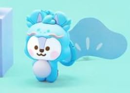 BT21 KPOP J-Hope Unmasked Mang Character Keychain Keyring Collection + J-HOPE Photocards Included (Baby Dragon Figure)