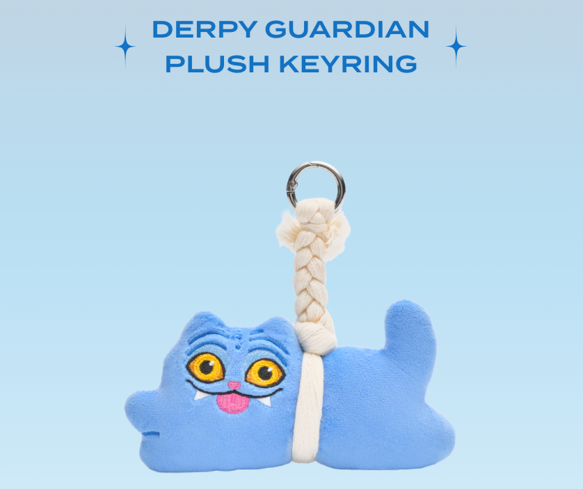 KPOP Demon Hunters - Derpy "Aek-mak-i" Protection Plush Keyring (Bad Luck Eraser Keyring)