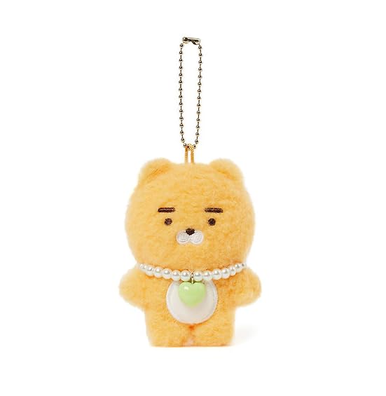 KAKAO Friends Choonsik & Ryan Pearl Necklace Keyring Official (Ryan in Tangerine)