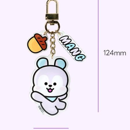 BT21 KPOP J-Hope Unmasked Mang Character Keychain Keyring Collection + J-HOPE Photocards Included (Acrylic Mang)