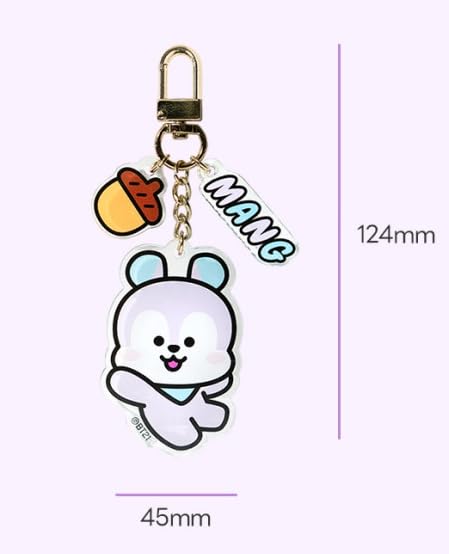 BT21 KPOP J-Hope Unmasked Mang Character Keychain Keyring Collection + J-HOPE Photocards Included (Acrylic Mang)