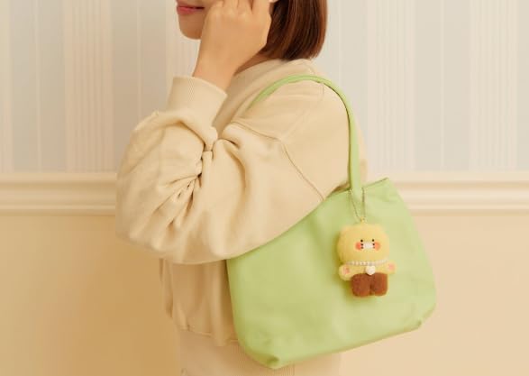 KAKAO Friends Choonsik & Ryan Pearl Necklace Keyring Official (Yellow Choonsik)