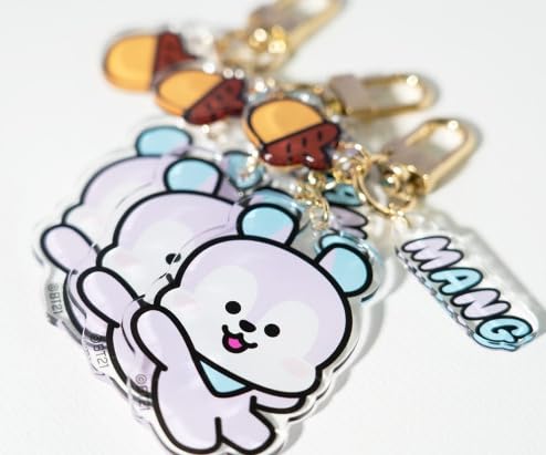 BT21 KPOP J-Hope Unmasked Mang Character Keychain Keyring Collection + J-HOPE Photocards Included (Acrylic Mang)