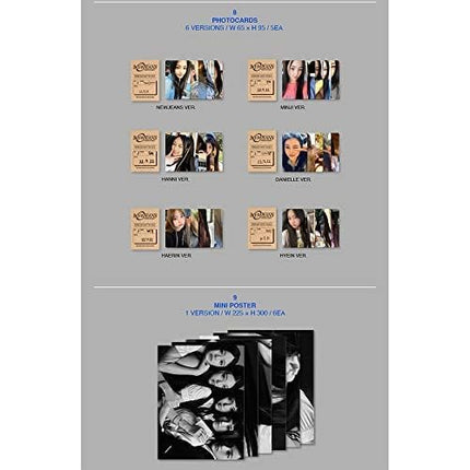DREAMUS NewJeans New Jeans 1st EP Album Bluebook Version CD+Mini Poster On Pack+Log Book+Pin-up Book+Phoning Manual Book+ID