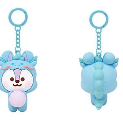 BT21 KPOP J-Hope Unmasked Mang Character Keychain Keyring Collection + J-HOPE Photocards Included (Baby Dragon Figure)