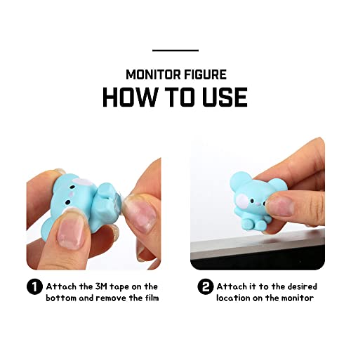 BT21 Minini Monitor Figure – 2022 Ver. | Cute Decorative Stand for Car & PC Monitors