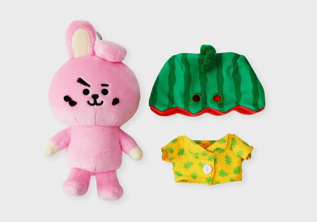 BT21 Official Summer Rain Watermelon Themed Keyring Collectible Merch