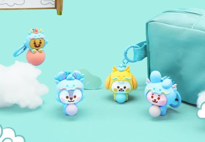 BT21 KPOP J-Hope Unmasked Mang Character Keychain Keyring Collection + J-HOPE Photocards Included (Baby Dragon Figure)