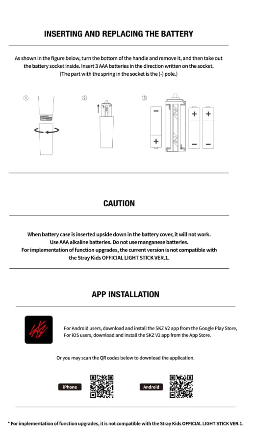 Stray Kids Official Light Stick Ver.2 | SKZ Concert Fanlight