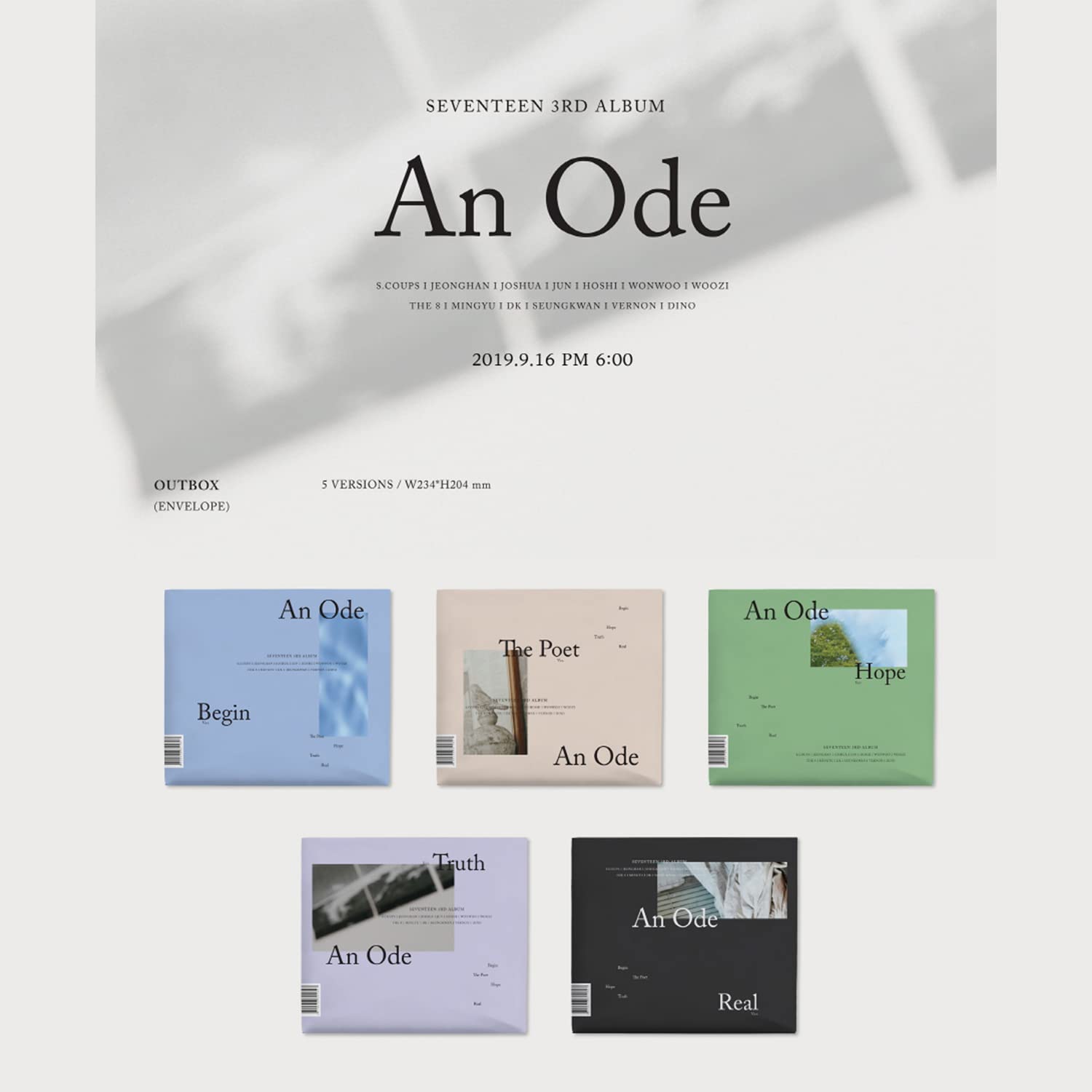 SEVENTEEN - 3rd Album [An Ode] (Version Random)