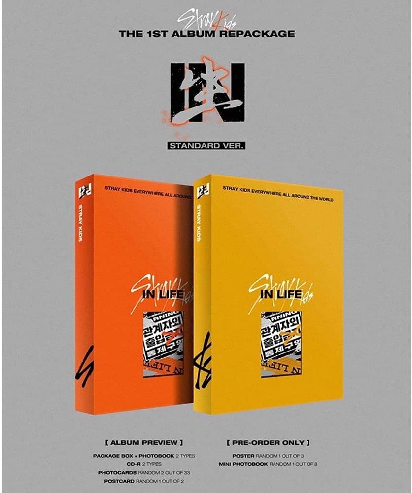 Stray Kids In生/in Life 1st Album Repackage Normal 2 Version Set