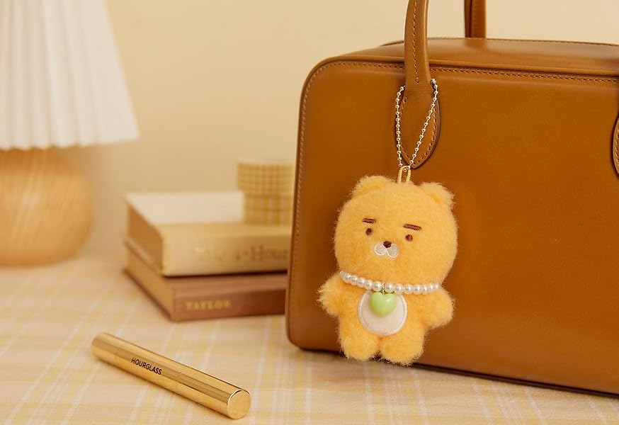 KAKAO Friends Choonsik & Ryan Pearl Necklace Keyring Official (Ryan in Tangerine)