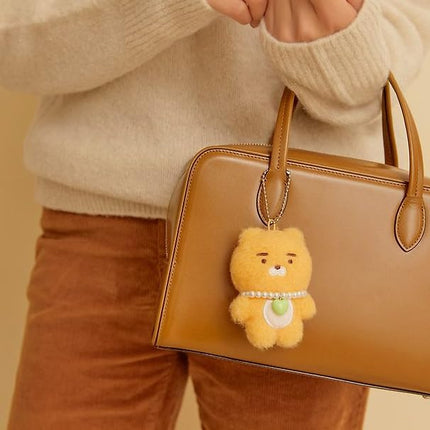 KAKAO Friends Choonsik & Ryan Pearl Necklace Keyring Official (Ryan in Tangerine)
