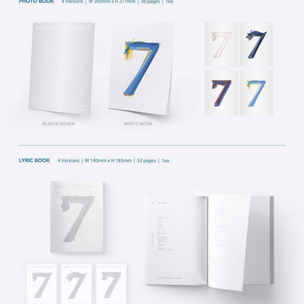 BTS MAP of The Soul : 7 [RANDOM VERSION] Album+Official Folded Poster+Extra Photocard+KPOP Premium Mask