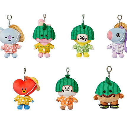 BT21 Official Summer Rain Watermelon Themed Keyring