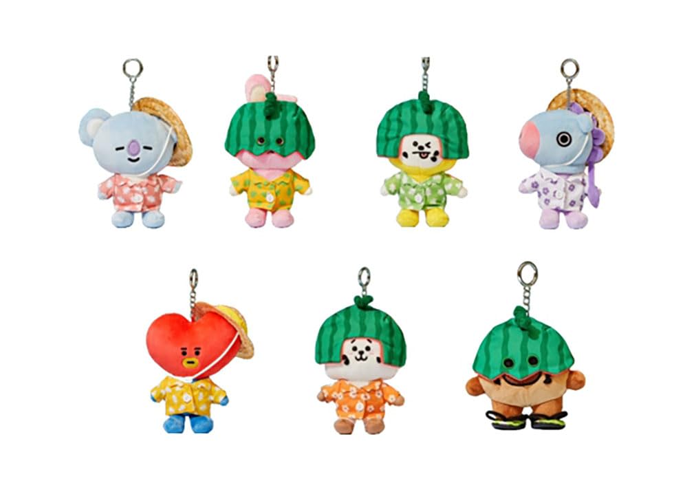 BT21 Official Summer Rain Watermelon Themed Keyring