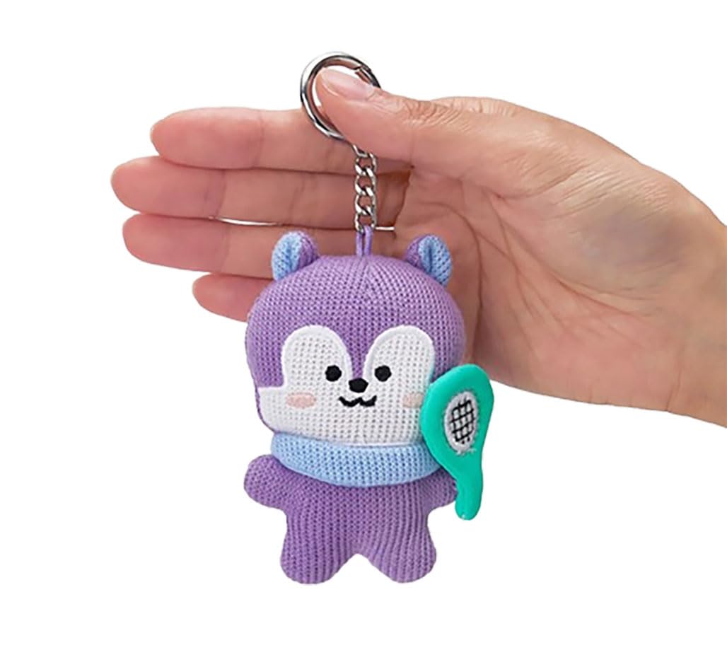 BT21 KPOP J-Hope Unmasked Mang Character Keychain Keyring Collection + J-HOPE Photocards Included (Knitted Mang)