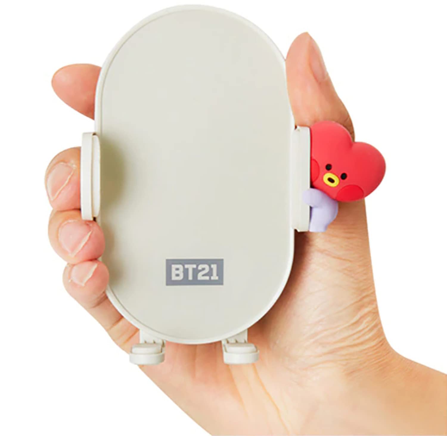 BT21 TATA QI Wireless Car Charger & Auto Grip Phone Holder – Fast & Secure Mount (Minini TATA)