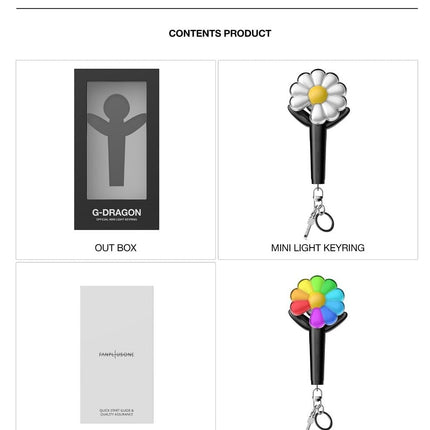 G-DRAGON Peaceminusone Official Light Stick Set – (Light Stick + Cradle)