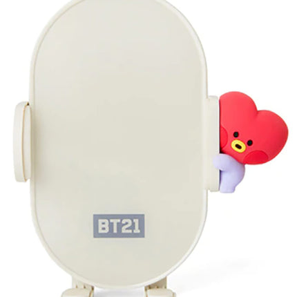 BT21 TATA QI Wireless Car Charger & Auto Grip Phone Holder – Fast & Secure Mount (Minini TATA)