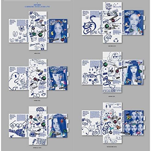 DREAMUS NewJeans New Jeans 1st EP Album Bluebook Version CD+Mini Poster On Pack+Log Book+Pin-up Book+Phoning Manual Book+ID