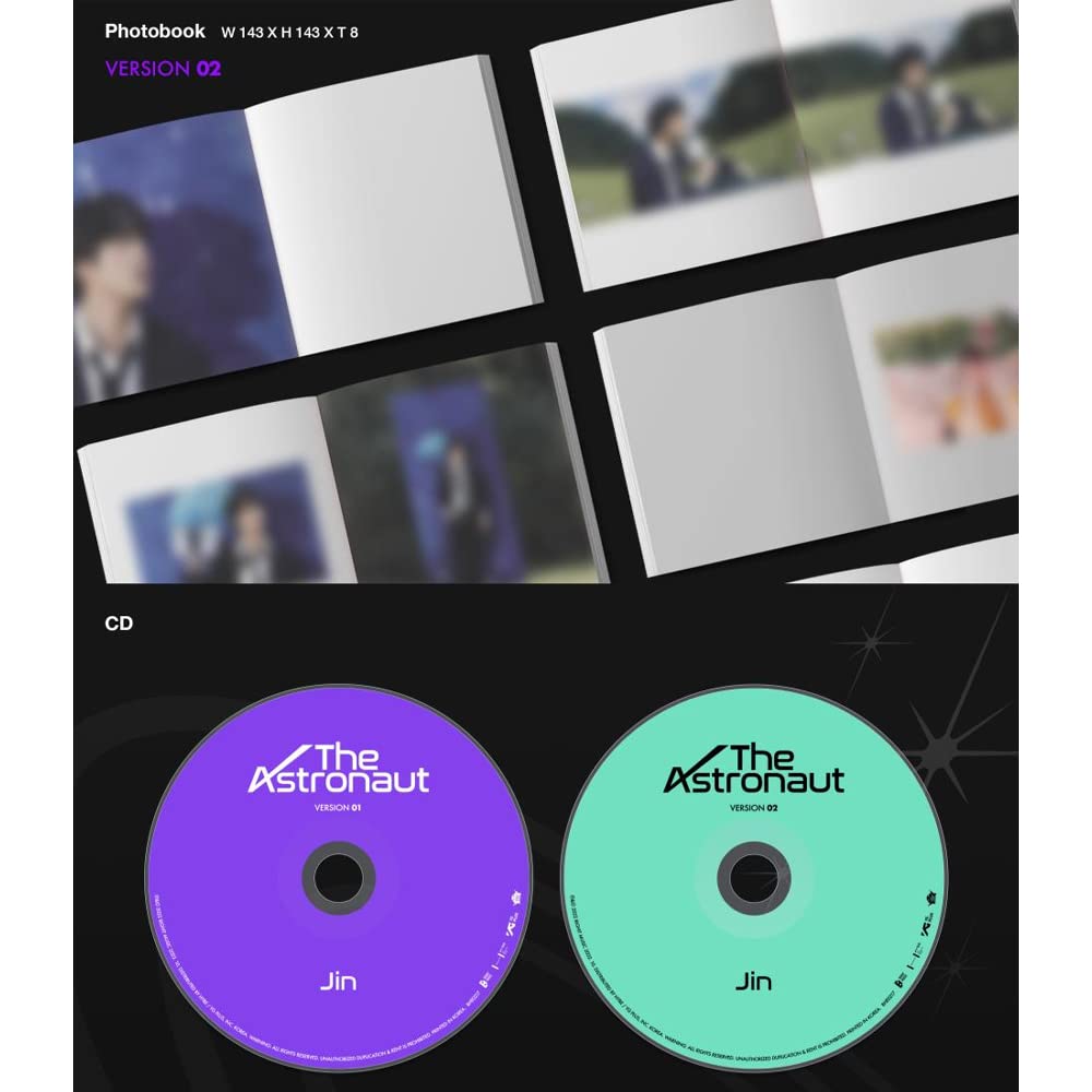 BTS Jin solo single album The Astronaut Set ( ver 01 + ver 02 )