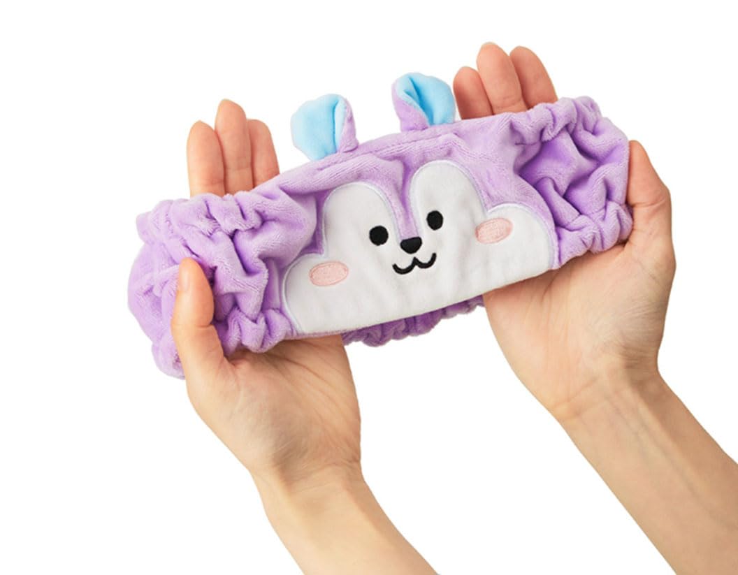 BT21 Mang Official Merchandise- Inside Mang Unmasked Mang Headband for Makeups and Face Wash + J-hope Photocards Included