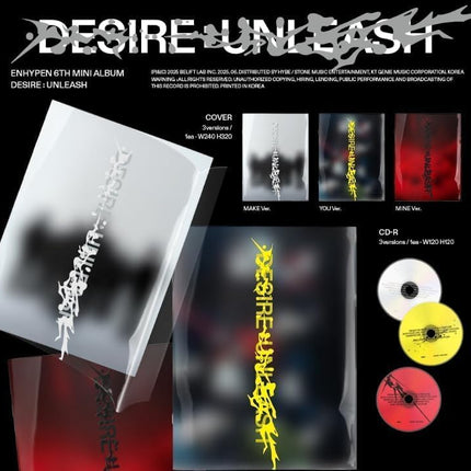 ENHYPEN – DESIRE : UNLEASH 6th Mini Album (Photobook Ver. – Random)