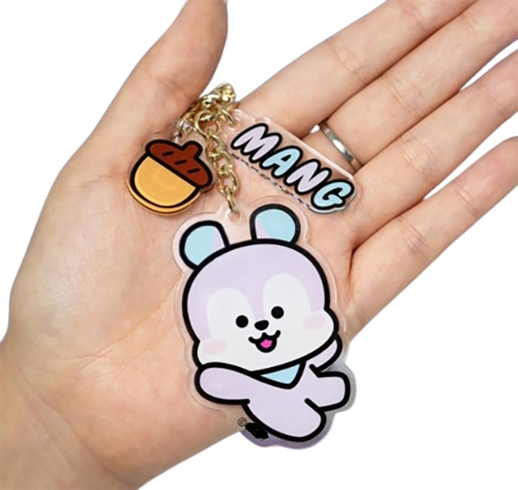 BT21 KPOP J-Hope Unmasked Mang Character Keychain Keyring Collection + J-HOPE Photocards Included (Acrylic Mang)