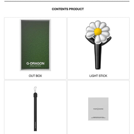 G-DRAGON Peaceminusone Official Light Stick Set – (Light Stick + Cradle)
