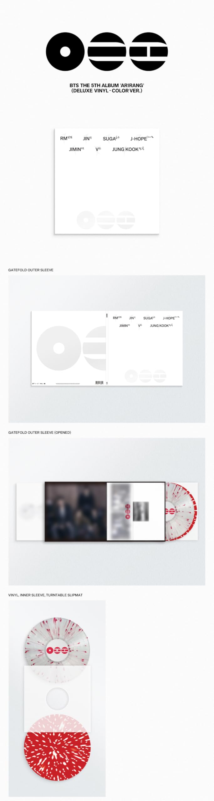(Deluxe LP Viny Set : B&W+Color) BTS ARIRANG 5th Album