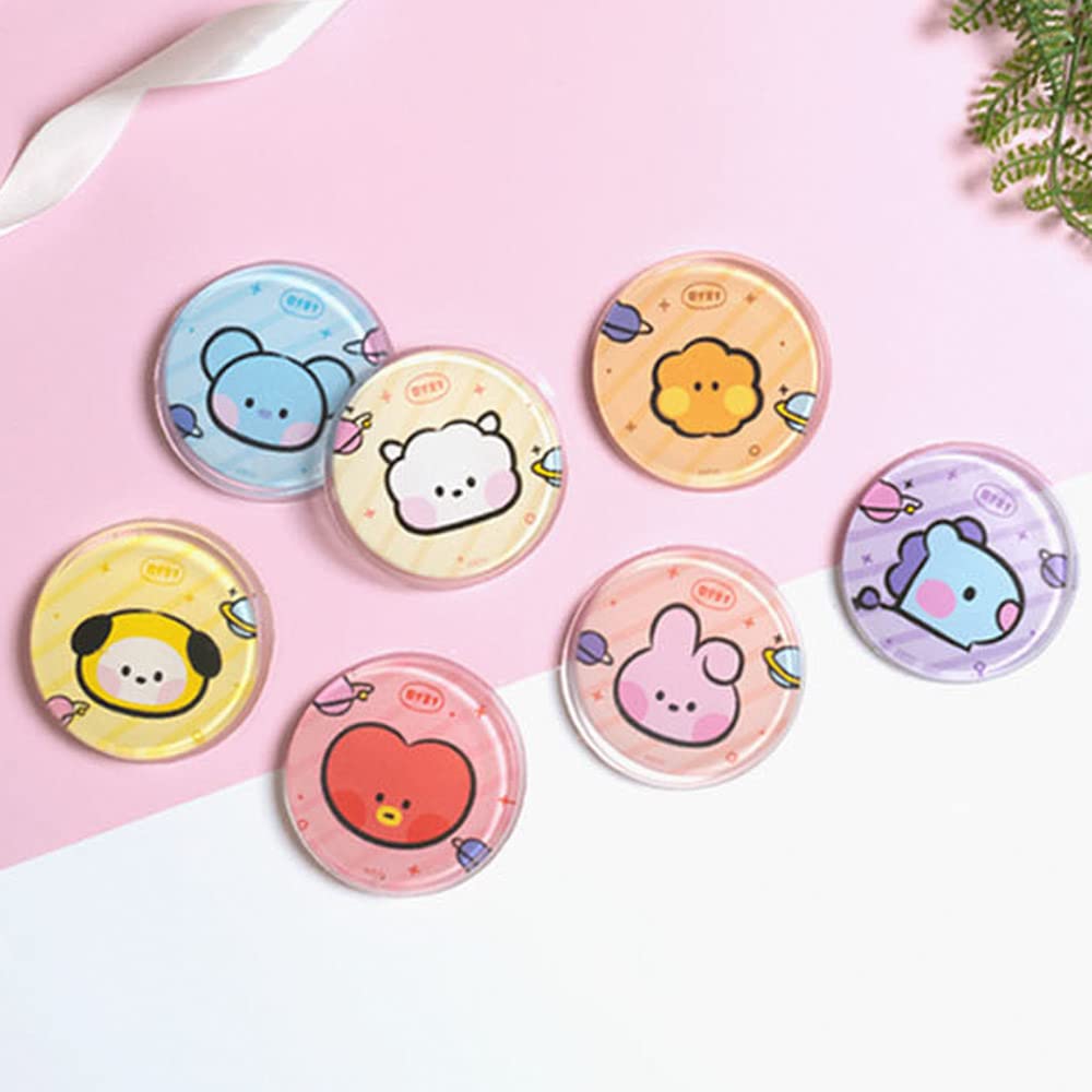 BT21 TATA Official MININI Multipurpose Adhesive Gel Pad – Perfect for Car, Desk & Home Organization | Reusable, Easy-to-clean (TATA)