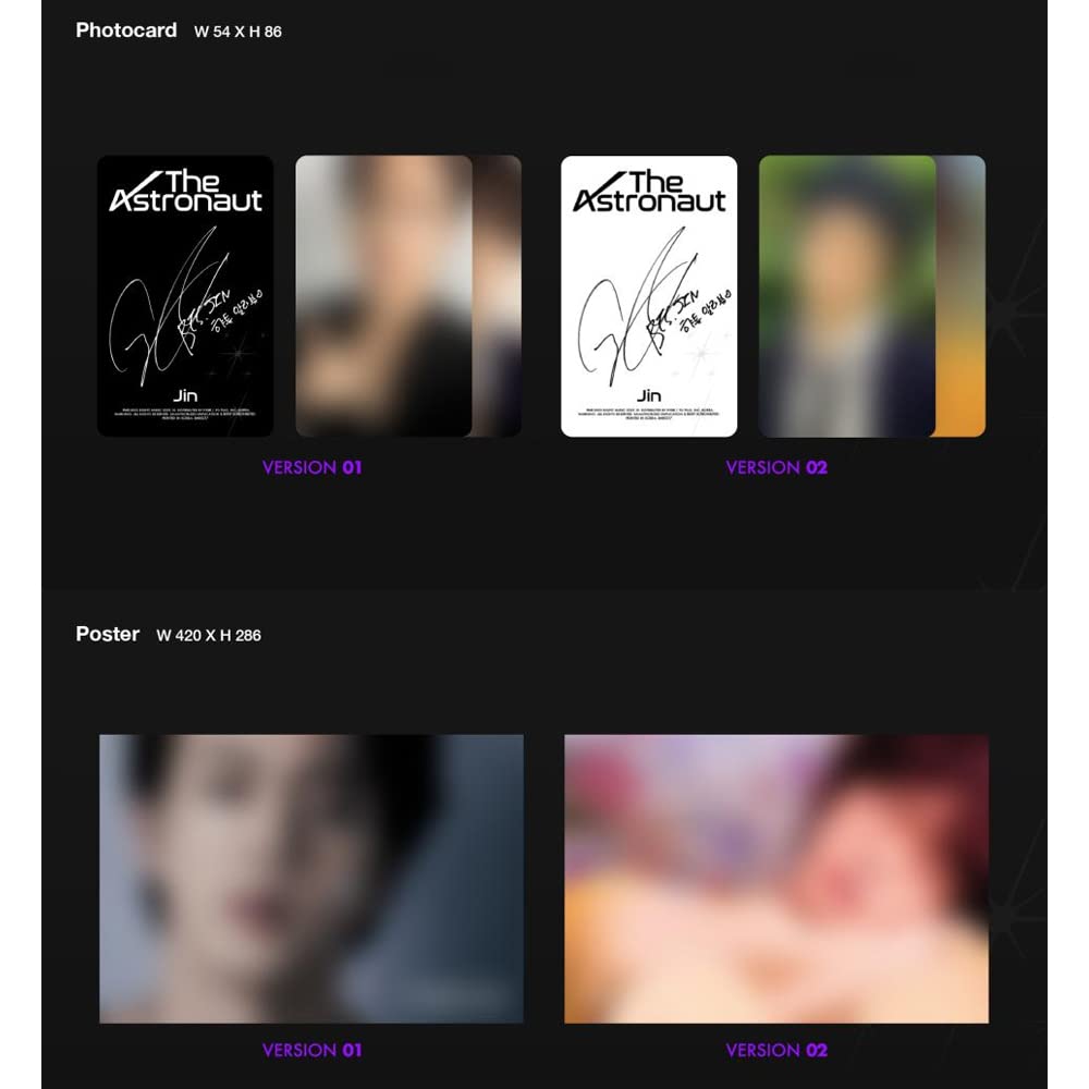 BTS Jin solo single album The Astronaut Set ( ver 01 + ver 02 )