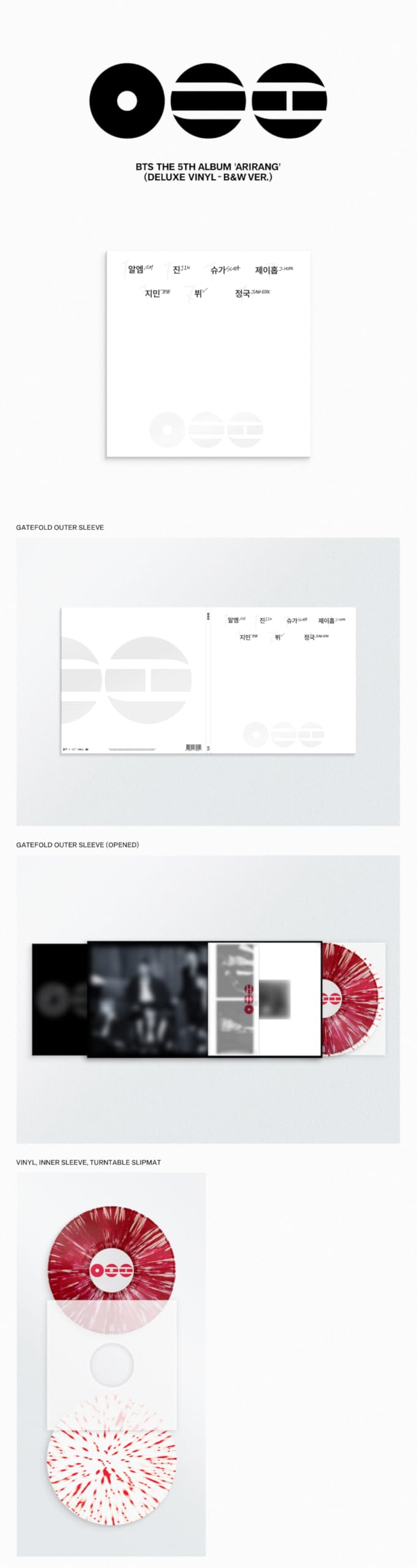 (Deluxe LP Viny Set : B&W+Color) BTS ARIRANG 5th Album
