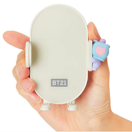 BT21 MANG QI Wireless Car Charger & Auto Grip Phone Holder – Fast & Secure Mount (Minini MANG)