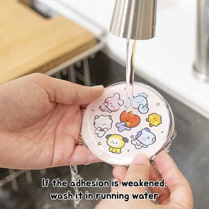 BT21 Cooky Official MININI Multipurpose Adhesive Gel Pad – Perfect for Car, Desk & Home Organization | Reusable, Easy-to-clean (Cooky)