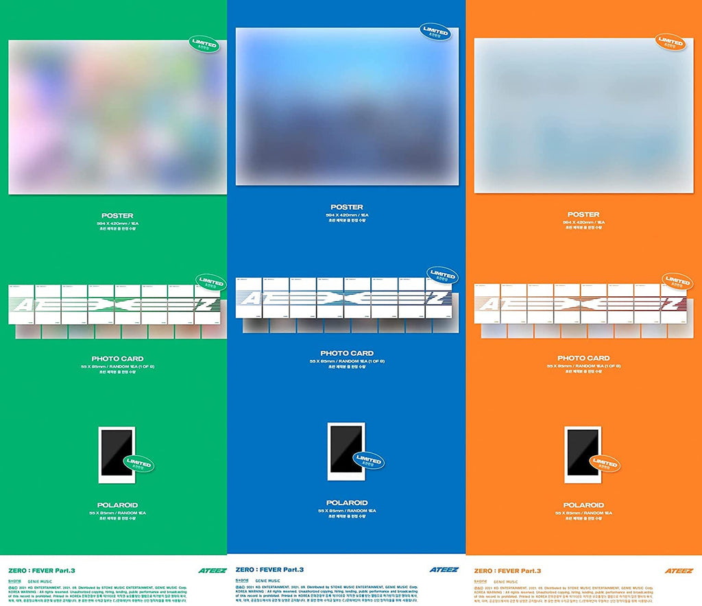 ATEEZ - Zero : Fever Part.3 [A+Z+Diary Full Set ver.] (7th Mini Album)