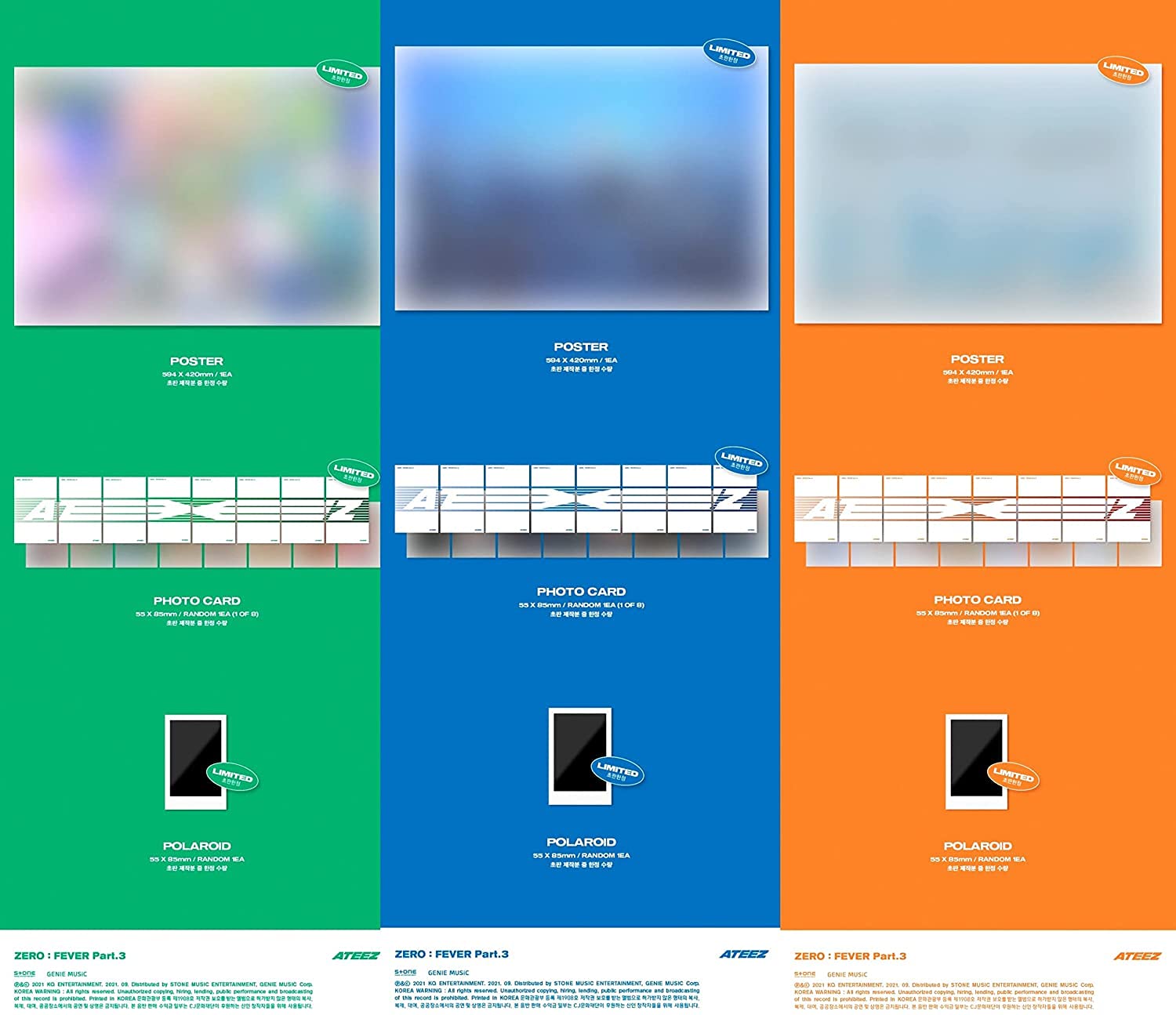 ATEEZ - Zero : Fever Part.3 [A+Z+Diary Full Set ver.] (7th Mini Album)