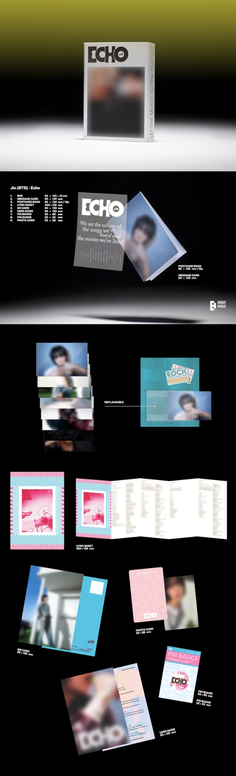 JIN for BTS – Echo 2nd Solo Mini Album (All Versions: ECHO Ⅰ + Ⅱ + Ⅲ)