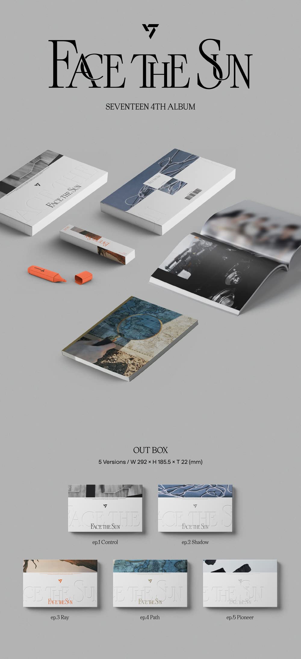 SEVENTEEN - Face the Sun 4th Album (Random ver + 1 Folded Poster)