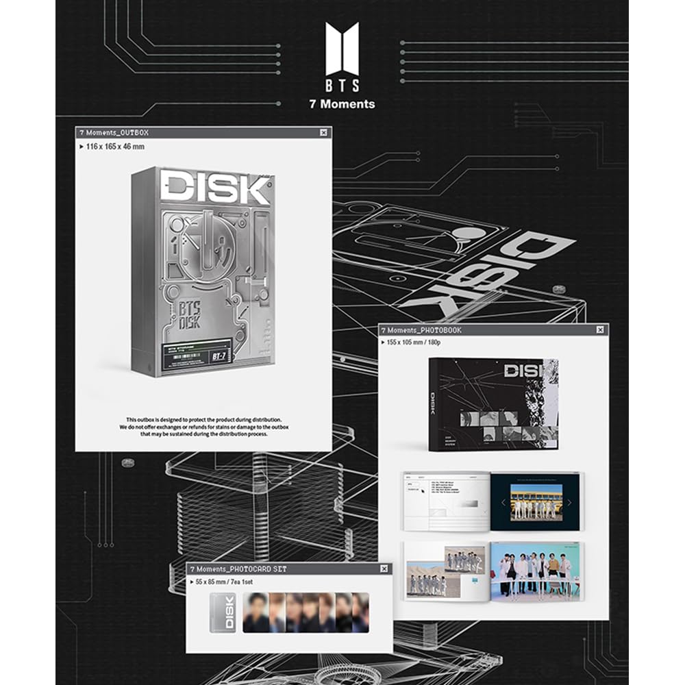 BTS 7 Moments Official Limited Edition Set – Photocards, Stickers, Tin Case (2025 Weverse Exclusive)
