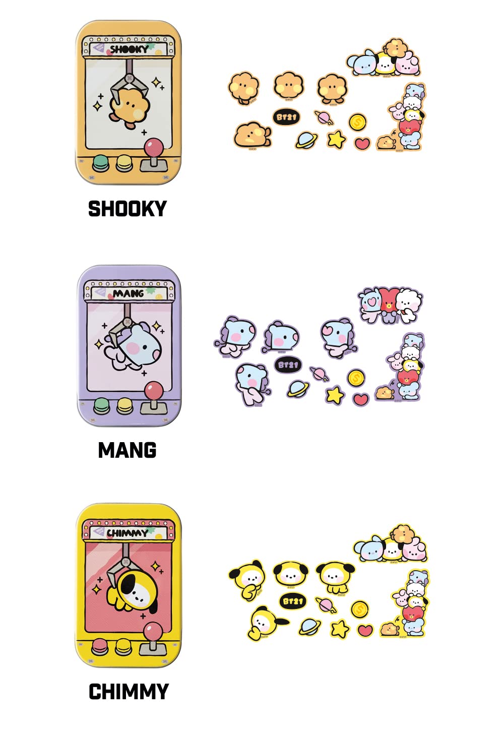 BT21 minini Tin Case Sticker Set RJ