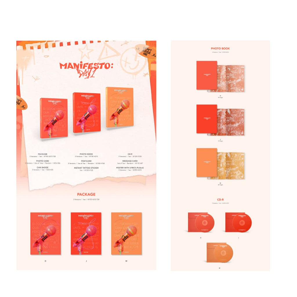 ENHYPEN – Manifesto : Day 1 (Set Ver.) – 3 Album Set