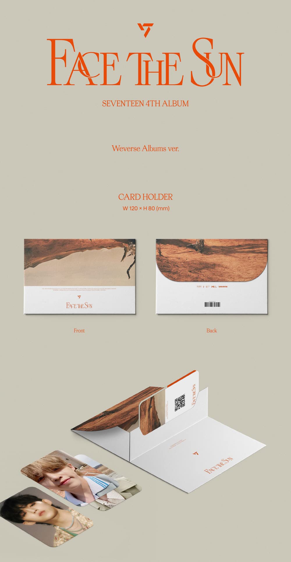 SEVENTEEN – Face the Sun (Weverse Albums Ver.) | Random Version, Official K-pop Album (120 x 80 mm)
