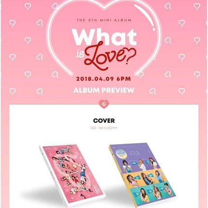 TWICE [WHAT IS LOVE?] 5th Mini Album Random Ver CD+P.Book+Card+Sticker+Tracking Number