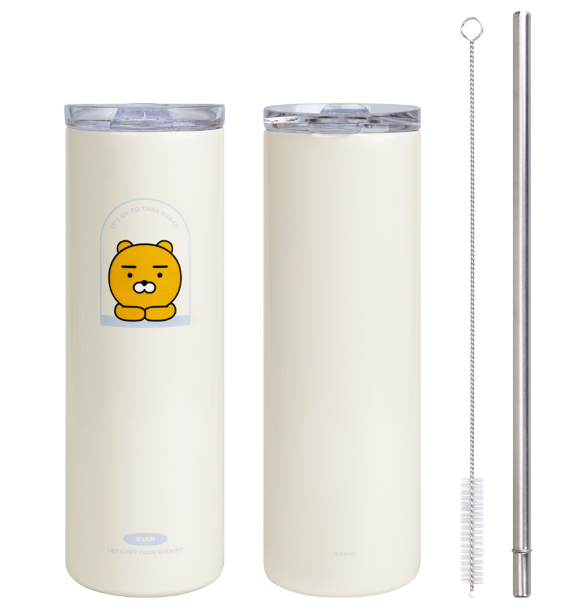 KAKAO FRIENDS Ryan and Apeach Slim Stainless Travel Tumbler