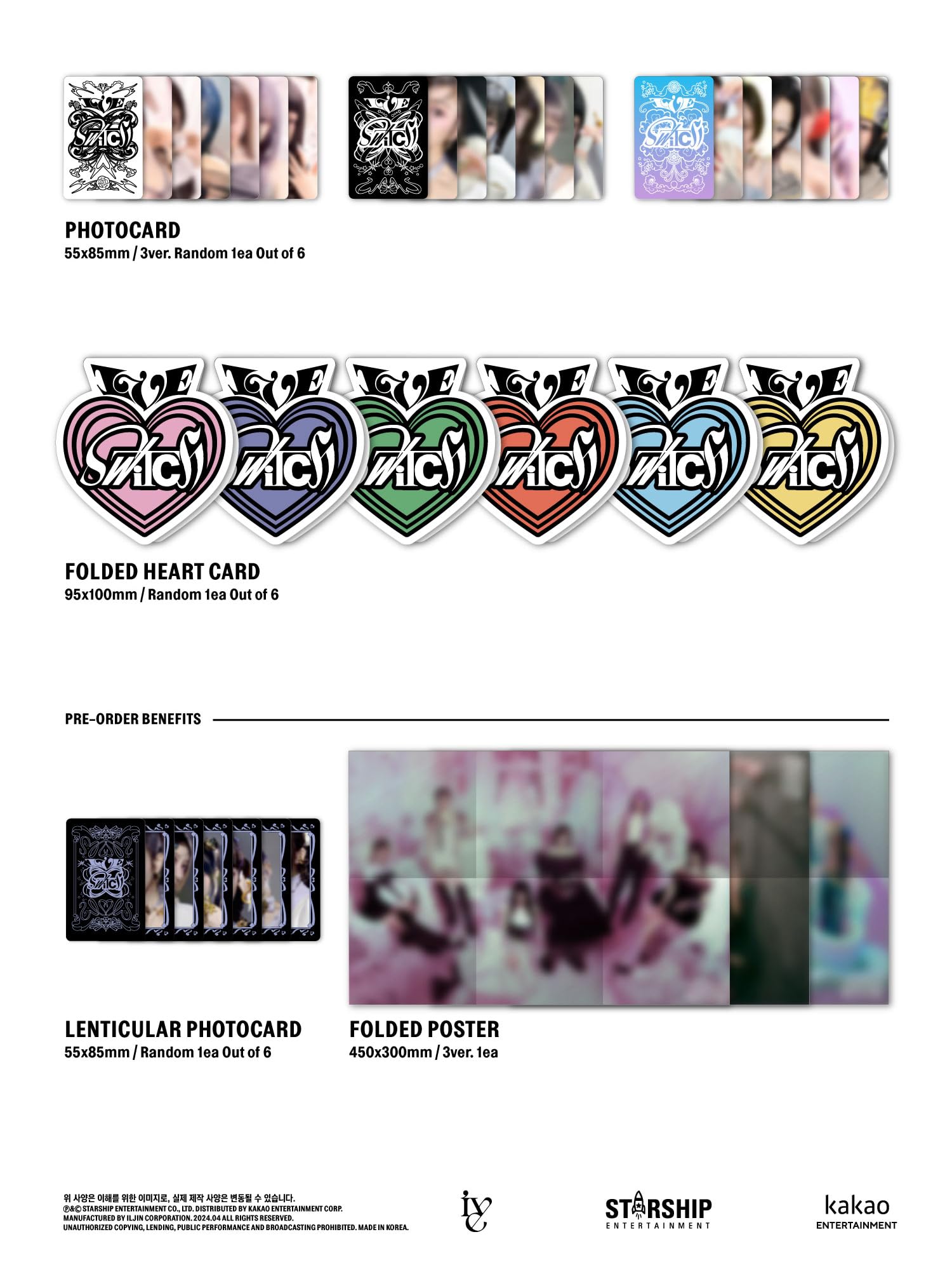 IVE Switch 2nd EP Album Standard Set (ON+Off+Spin-Off+Loved IVE)