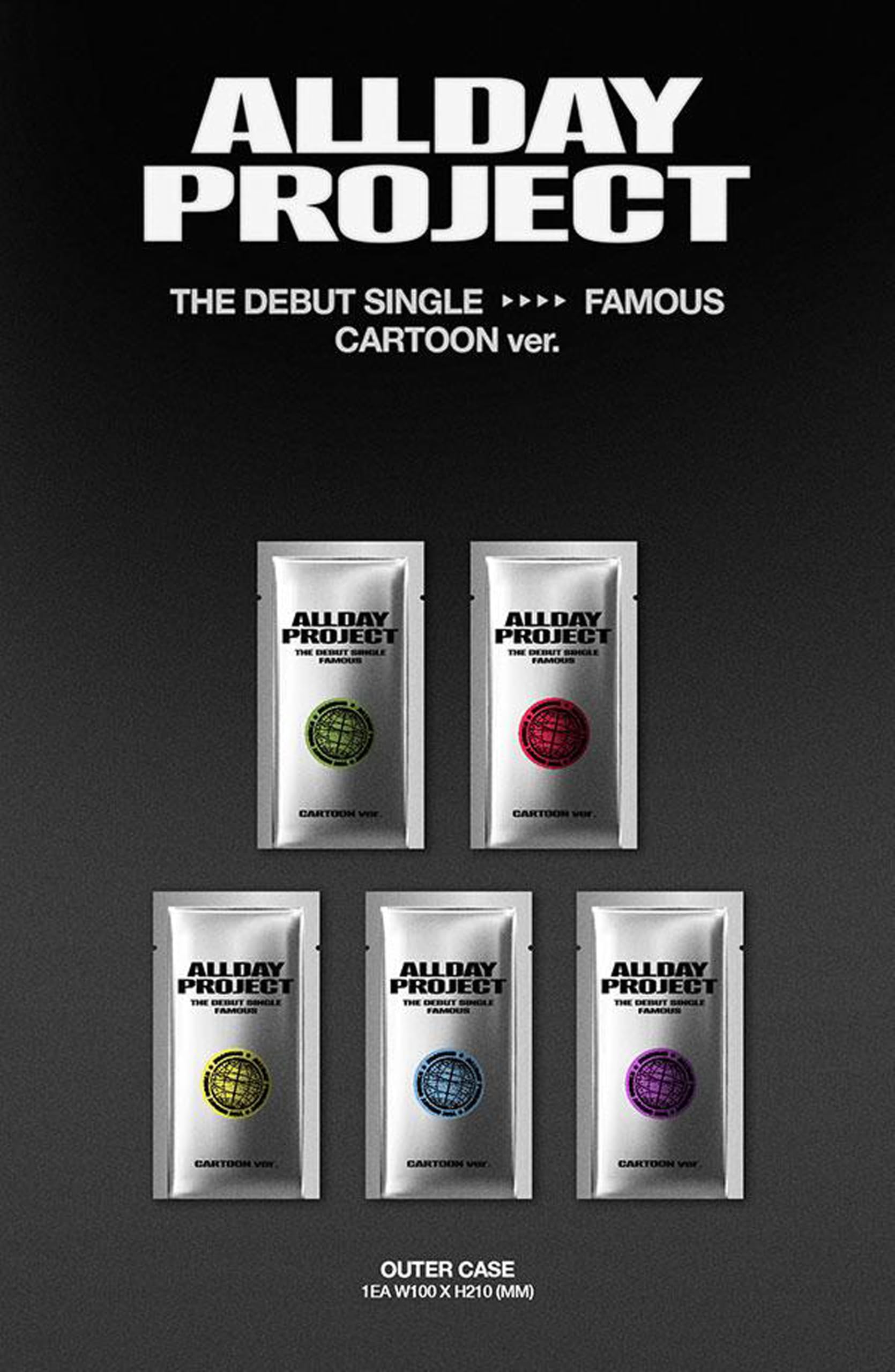 ALLDAY PROJECT FAMOUS Debut Single Album (CARTOON - Random Ver.)